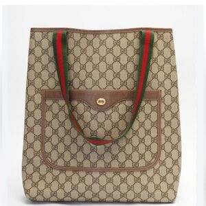 GOOD CONDITION! Authenticated Gucci Sherry Web Ophidia Shoulder Bag Laptop Bag